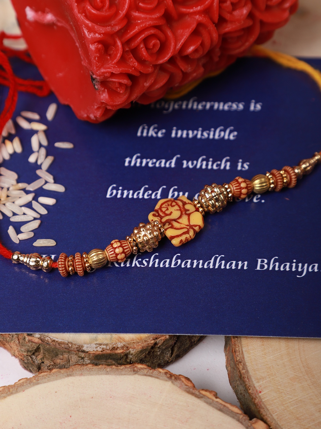 YouBella Rakhi and Greeting Card Combo for Brother